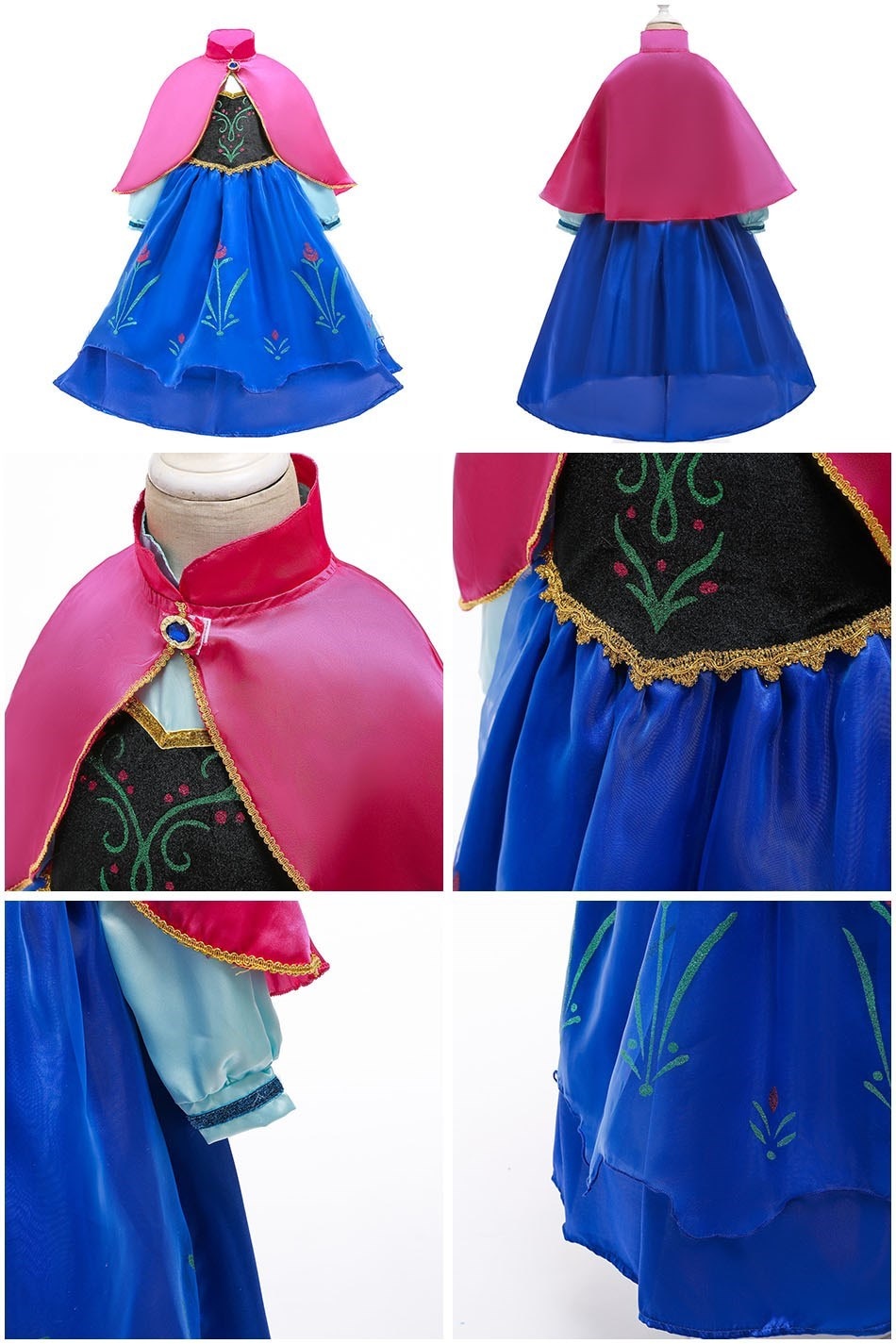 Fantasia  Frozen - Cosplay Infantil